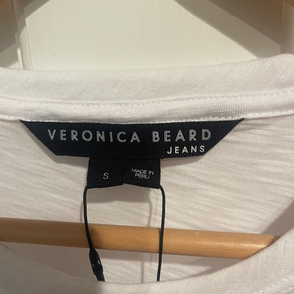 Veronica Beard White Flutter Sleeve T-Shirt - Picture 2 of 5